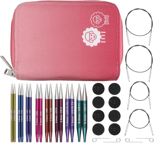 Knit Pro Zing Deluxe Gift Set - Interchangeable Needle Tips - SHORT