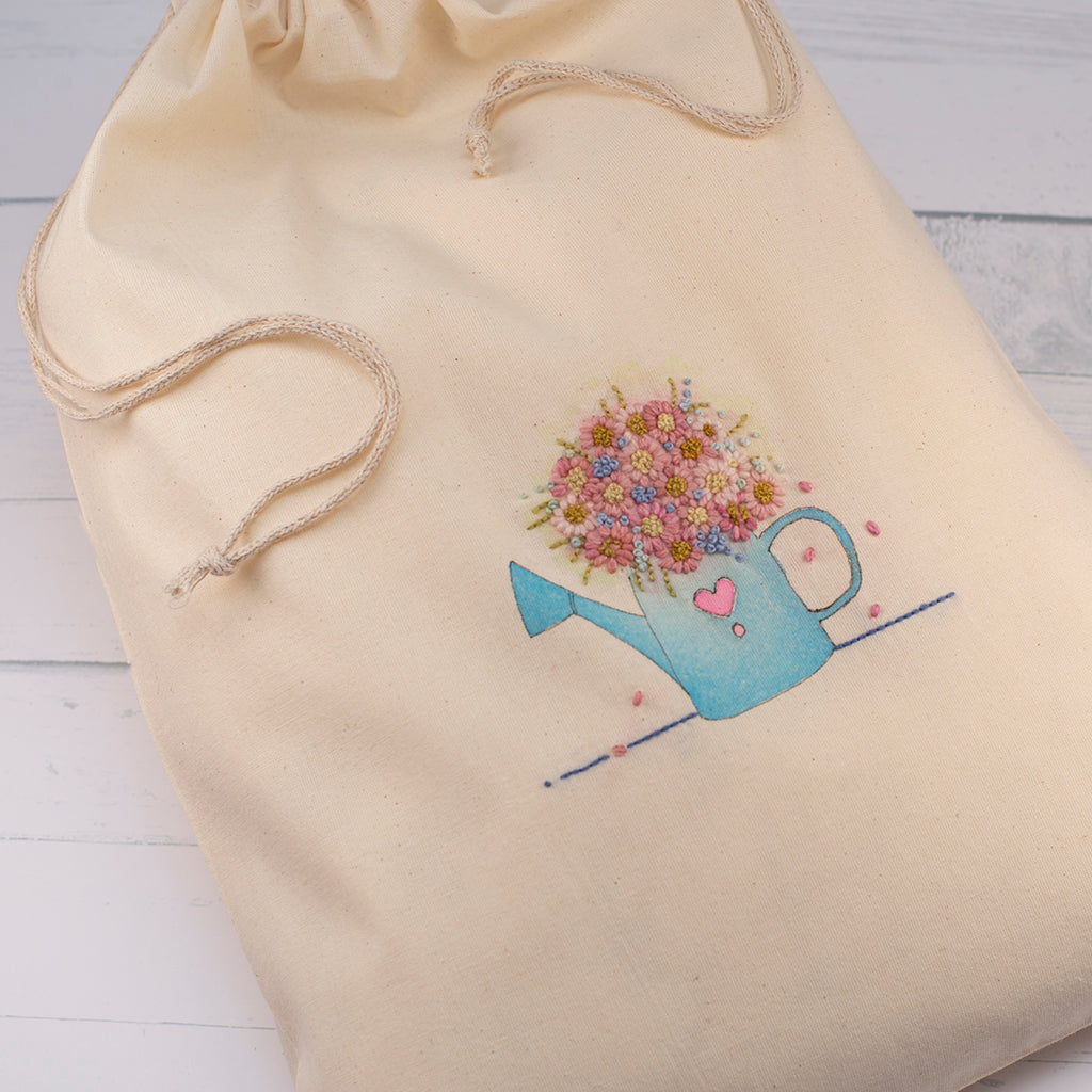 Wool Embroidery Workshop with Hand Painted Details