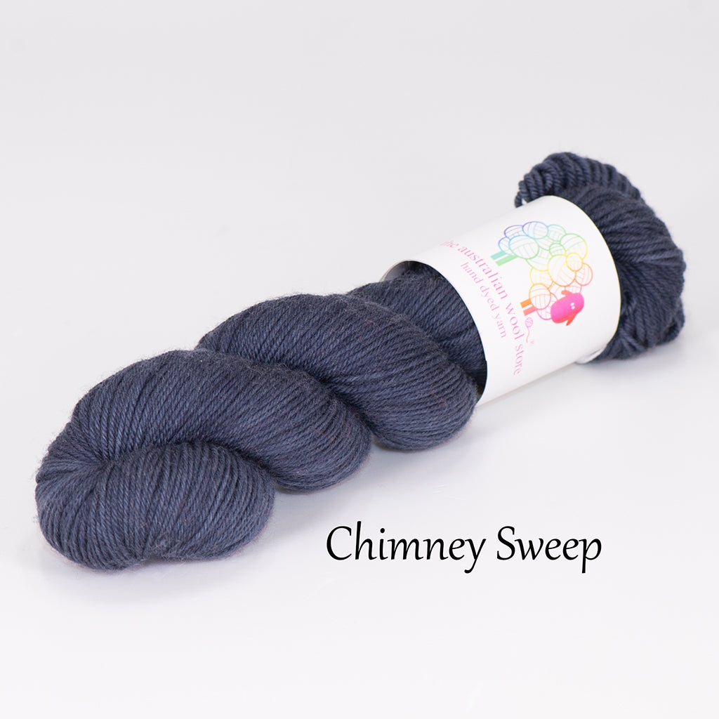 8ply/ DK weight 75% Superwash Merino / 25% Nylon, 100g skein, 200m