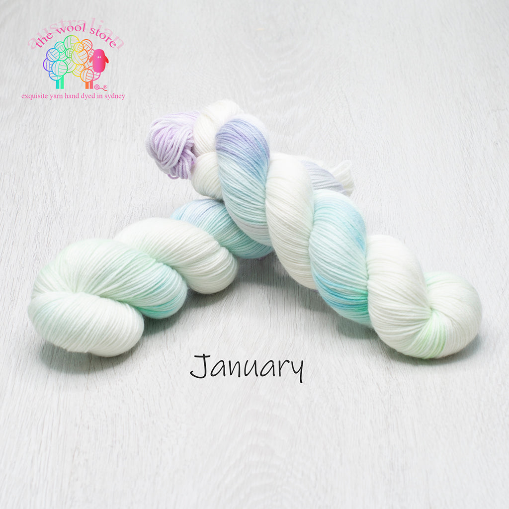 8ply/ DK weight 75% Superwash Merino / 25% Nylon, 100g skein, 200m