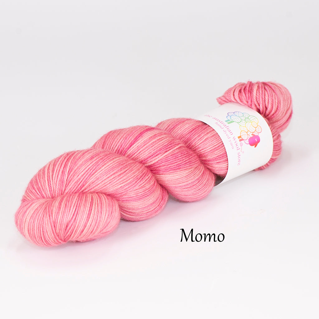 8ply/ DK weight 75% Superwash Merino / 25% Nylon, 100g skein, 200m