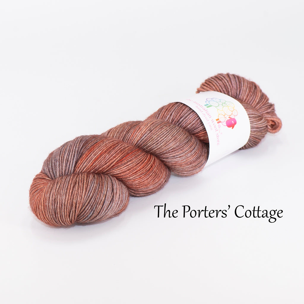 8ply/ DK weight 75% Superwash Merino / 25% Nylon, 100g skein, 200m