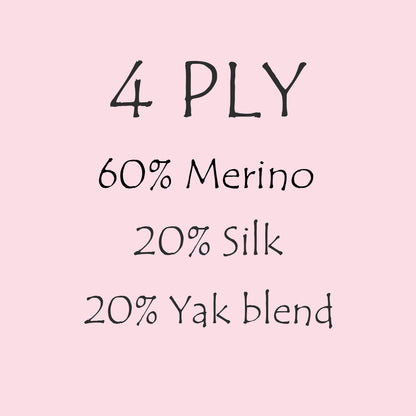 60% merino 20% silk 20% yak