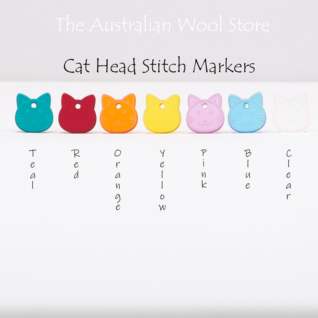 Cat Head Stitch Markers