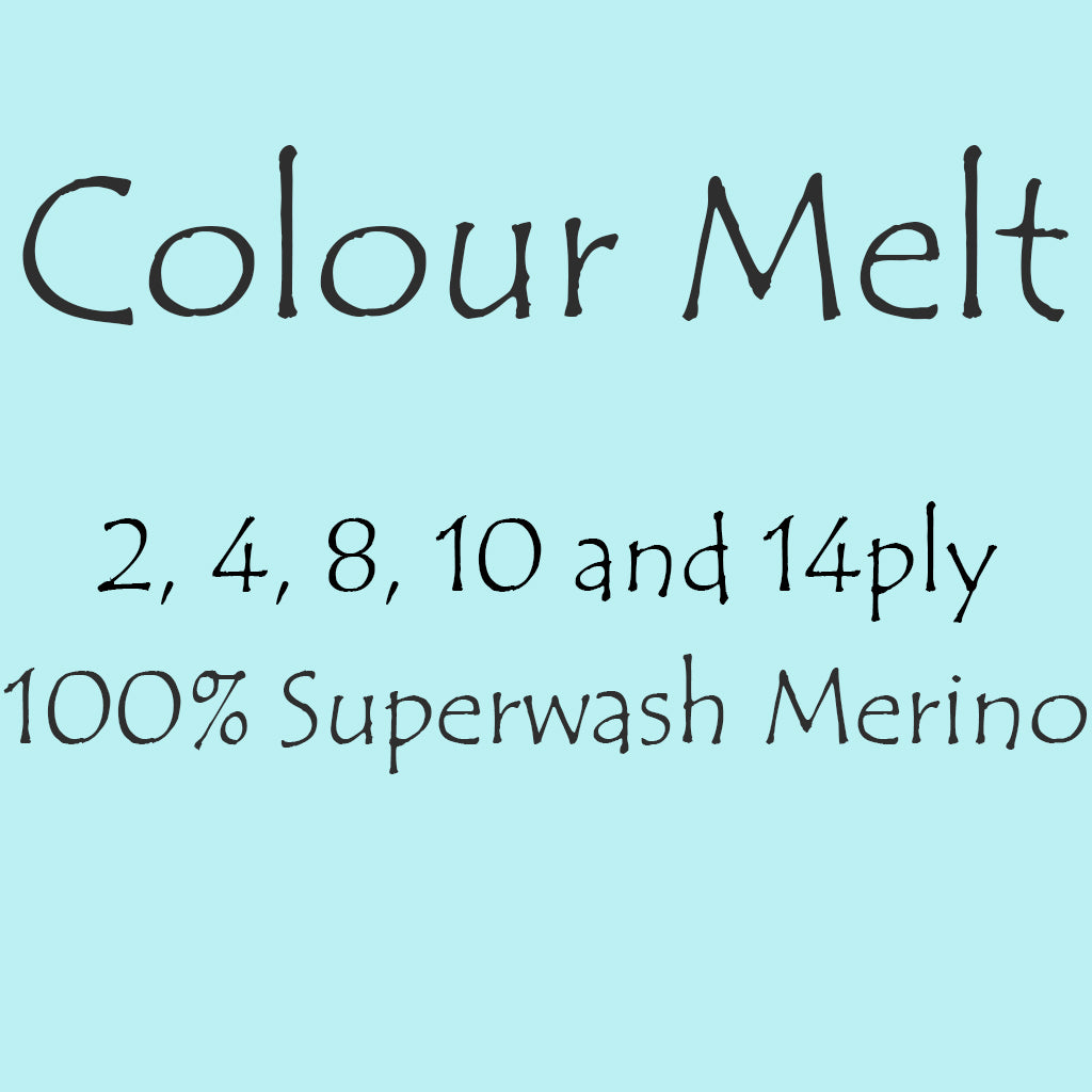 Colour Melt 2, 4, 8, 10 or 14ply, 100% Superwash Merino, 4 x 100g skeins