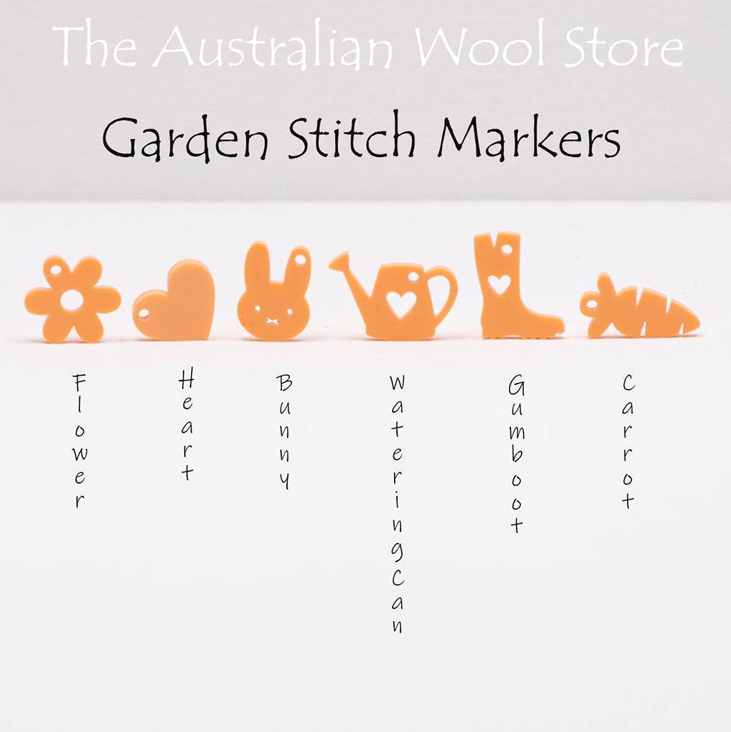 Garden Stitch Markers - Peach