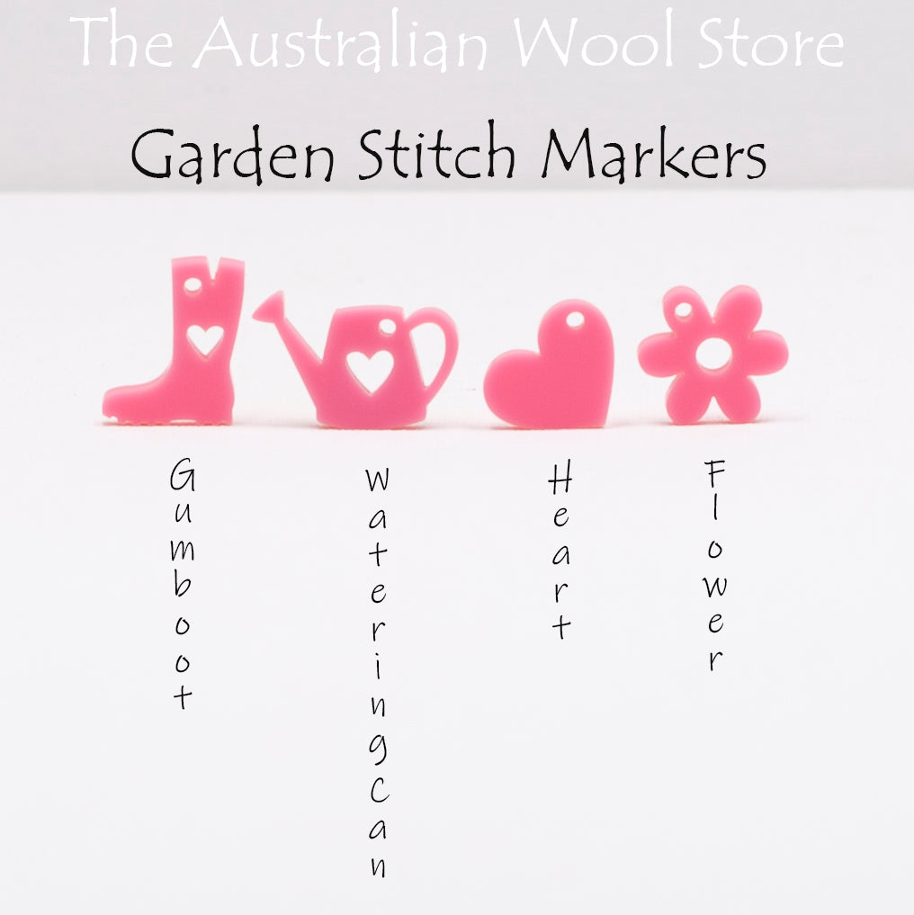 Garden Stitch Markers - Rose Pink