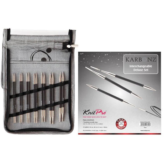 Knit Pro Karbonz Interchangeable Needle Tips Gift Set