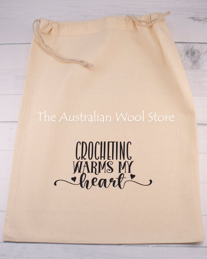 Calico Drawstring Project Bags