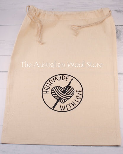 Calico Drawstring Project Bags