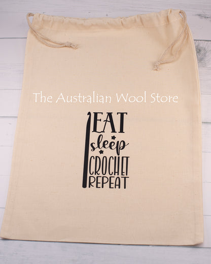 Calico Drawstring Project Bags