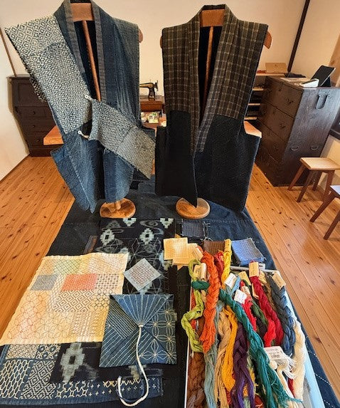 Sashiko envelope bag workshop with Kazue Yoshikawa