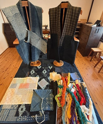Sashiko envelope bag workshop with Kazue Yoshikawa