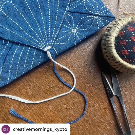 Sashiko envelope bag workshop with Kazue Yoshikawa