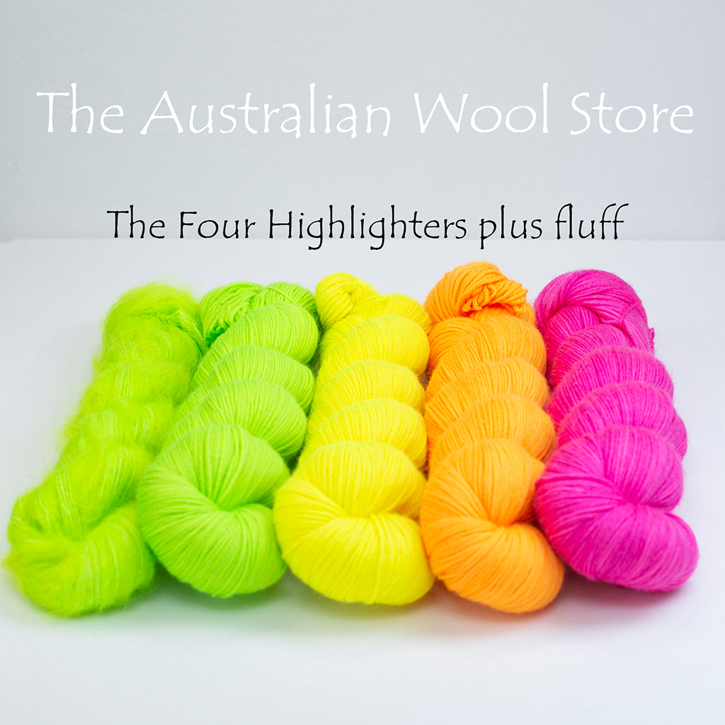 Stephen West MKAL The Four Highlighters plus Fluff