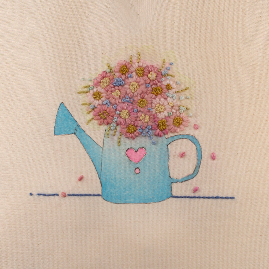 Wool Embroidery Workshop with Hand Painted Details