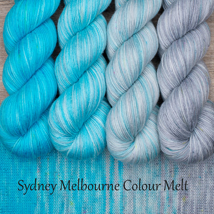 Colour Melt 2, 4, 8, 10 or 14ply, 100% Superwash Merino, 4 x 100g skeins