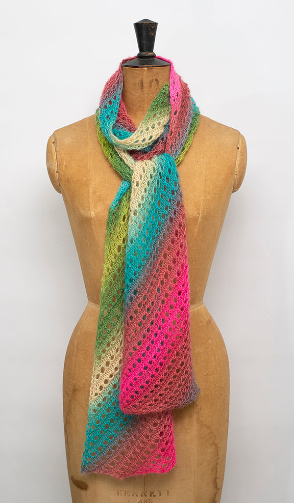 Lacy Bias Rib Scarf