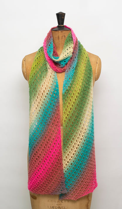 Lacy Bias Rib Scarf