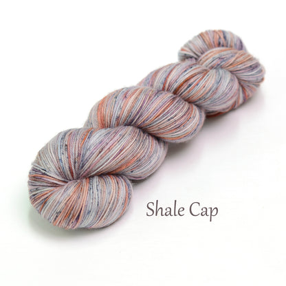 4ply/Fingering weight 75% Superwash Merino / 25% Nylon, 100g skein, 400m